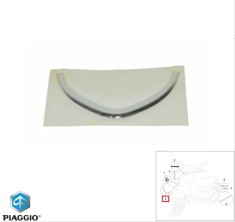 Ornament cromat carena frontala originala Piaggio Fly (07-14) 50-100-125-150cc (montare deasupra siglei Piaggio)