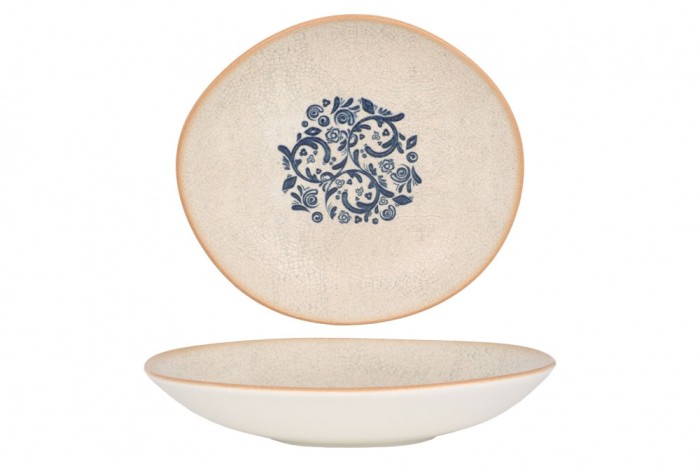 Bonna Farfurie ad&acirc;ncă - Viento - Porţelan - 26 cm (1000cc) - set de 6