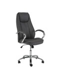 Scaun directorial SL Q036, Piele ecologica, Cadru Metalic, Inaltime ajustabila, 100 kg, Gri