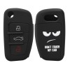 Husa Cheie Auto pentru Audi - 3 Butoane, Silicon, Negru, 42978.03, Kwmobile