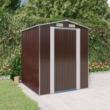 vidaXL Șopron Gradina Maro Inchis 192x191x223cm Otel Galvanizat Magazie Depozitare Unelte Exterior