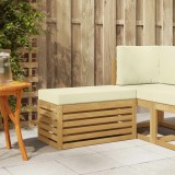 vidaXL Bancă de exterior Alb 80 x 43 x 45 cm Lemn Solid de Acacia 901686