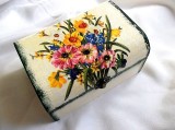 Cutie lemn decorata cu flori 33286