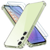 Set Husa Samsung Galaxy A54 5G Anti-Shock si Folie Ecran, Silicon, Transparent, Oem