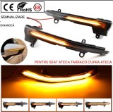 Semnalizari LED dinamice oglinda SEAT Ateca Cupra Tarraco 2016-2019 secventiale plug and play fara erori