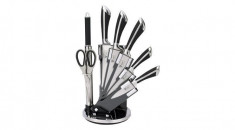 Set cutite inox 8buc.maner negru+suport Handy KitchenServ foto