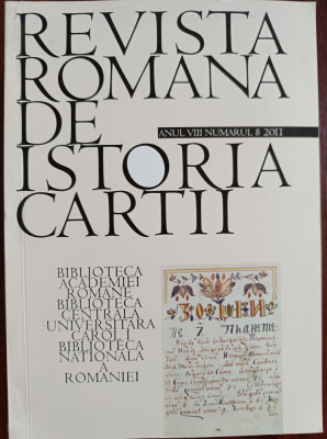 Revista Romana de Istoria Cartii nr. 6, 7 si 8 foto