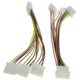 Cablu multiplicator molex (ide) 1 tata la 3 mama, 15cm, spliter/splitter molex, Active