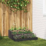 VidaXL Ghivece pentru grădină 3-nivele 90x90x35 cm Oțel Negru