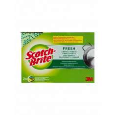 Burete SCOTCH BRITE Fresh cu Protectie Unghii, 2 Buc/Set, Burete Bucatarie, Bureti de Vase, Burete pentru Vase, Bureti Clasici de Vase, Burete Vase Sc