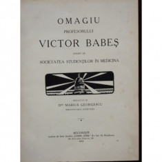 OMAGIU PROFESORULUI VICTOR BABES foto