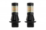 Set 2 becuri auto semnalizare LED, cu lumini de zi 2in1, AMIO, 12V, culoare alb-orange, BAU15s, Canbus AutoDrive ProParts