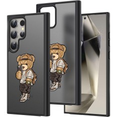 Hus&Auml; pentru samsung galaxy s25 ultra, premium bear, protec&Egrave;ie camer&Auml;, anti&Egrave;oc, design slim, negru