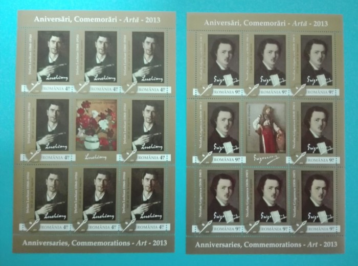 TIMBRE ROMANIA 2013 L.P.1964b ARTA COMEMORARI STEFAN LUCHIAN MNH