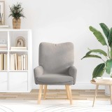 vidaXL fotoliu Gri deschis 63 x 67 x 94 cm Țesătură de Oaie și Plywood 42001789