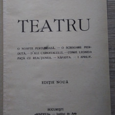 I. L. CARAGIALE / TEATRU - ediție nouă, 1913