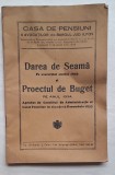 Baroul Ilfov &ndash; Darea de seamă 1933 &amp; Proiectul de Buget 1934 &ndash; Tip. &bdquo;Vulturul&rdquo; București