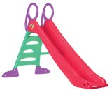 Tobogan Copii Dohany Roz, 2085I, Lungime 191cm, Stabil, Sigur, Plastic Rezistent UV, Trepte Antiderapante, Exterior, Gradina