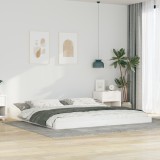 vidaXL Cadru de pat Alb 200 x 200 cm Lemn de brad