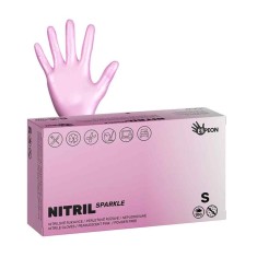 Mănuși NITRIL Pink ESPEON (Roz fără Pudră) &ndash; Protecție și Confort pentru Profesioniști - S - Pink