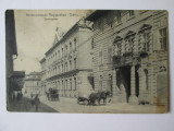 Rară! Carte poștala Sibiu:Strada Pintenilor,trăsura hotelului Bonfert,cir.1912, Circulata, Printata