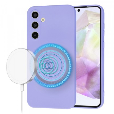 Husa MagSafe pentru Samsung Galaxy A35 5G A356, Techsuit, SoftFlex, Mov Deschis foto