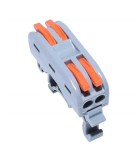 Conector 2+2 cu sina portocaliu pentru cablu maxim 4 mm, Oem