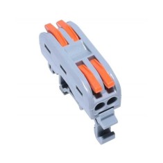 Conector 2+2 cu sina portocaliu pentru cablu maxim 4 mm