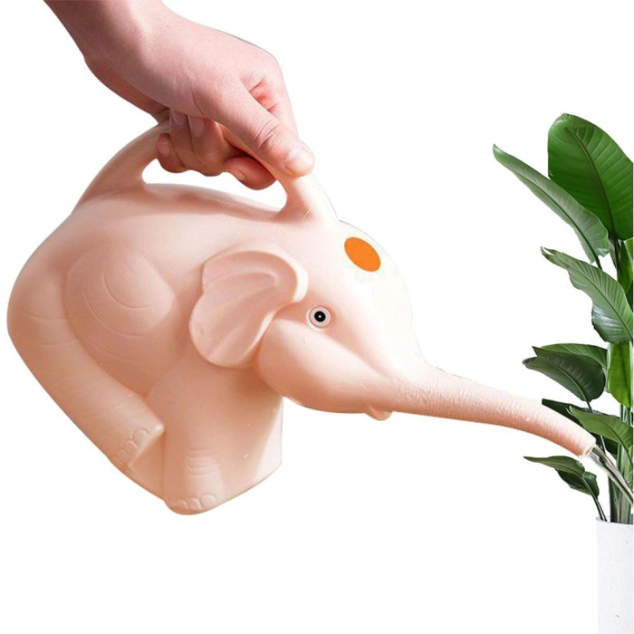 Stropitoare copii &Atilde;&reg;n form&Auml; de elefant, 1.5l, roz, plastic u&Egrave;or, pentru udat plante, interior &Egrave;i gr&Auml;din&Auml;, 19.5x17x11.8 cm
