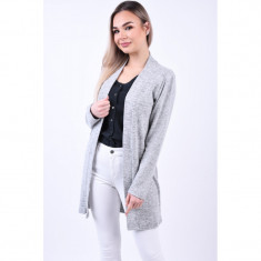 Cardigan Vascoza Deschis Pieces Mila Gri Deschis foto