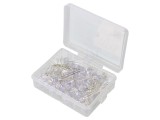 Set 50 LED-uri THT 8mm Alb Cald 3-15V cu Cutie Plastic