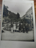 Carte postala Baile Herculane 1920, necirculata, fotografica, Grup de turisti, Fotografie