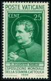 Vatican 1936 Catholic press exposition, 25C green, Mi.53, MH AM.136