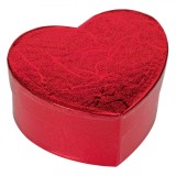 Cutie Cadou Inimă Roșie 8.5x7x4.5cm, 0.26L, H&acirc;rtie Folie, Bijuterii, Zi &Icirc;ndrăgostiților, Zile de Naștere, Universală