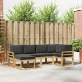 vidaXL Set de canapele de exterior 6 pcs Alb și antracit Poliester 3387876