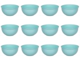 Set boluri, 12 piese, 500 ml, Plastic, Verde Menta