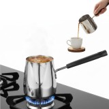 Ibric din Otel Inoxidabil pentru Cafea turceasca Koken, 1000ml, cu Maner, Usor de curatat, Oală Turcească pentru Cafea si Spumare Lapte, Dispozitiv Ve