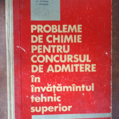 Probleme de chimie pentru concursul de admitere in invatamantul tehnic superior - Fl. Popescu, V. T. Marculetiu