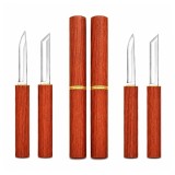 Cumpara ieftin Set de doua cutite Japoneze 2 &icirc;n 1 DEPOX&reg;, camping, maner plastic, 19 cm, maro