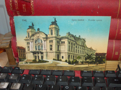 CARTE POSTALA , CLUJ - OPERA ROMANA , 1928 foto