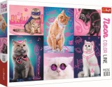 Puzzle Trefl 1000 Super Pisici Neon, TREFL 1000P
