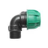 Cot compresiune PE cu filet exterior D40 mm x 1-1/4&rdquo;, PN10, pentru irigatii