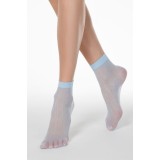 Șosete subtiri din poliamidă cu model buline, Fantasy 16127 - Blue, 36-39 (23-25)
