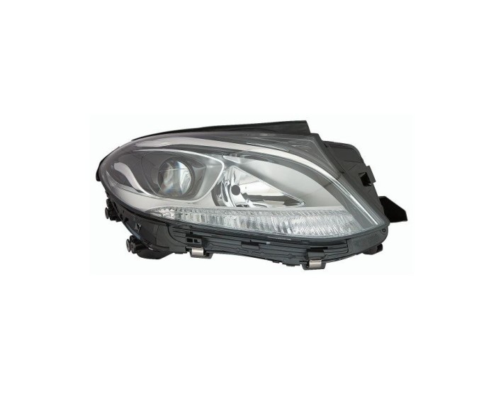 Far MERCEDES Clasa GLE (W166), 08.2015-03.2020, partea dreapta, DEPO, cu LED daytime running light; H7+H7; electrical; cu motor; halogen,