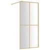 Paravan dus walk-in, auriu, 100x195 cm, sticla ESG transparenta