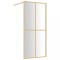 Paravan dus walk-in, auriu, 100x195 cm, sticla ESG transparenta