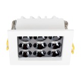 Spot LED patrat Roma SQ9 12W 4000K IP20, alb argintiu, Metsan