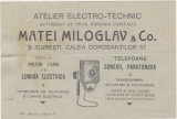 Atelier Electro-Technic Matei Miloglav &amp; Co Bucuresti Dorobantilor 57 ND(1920)