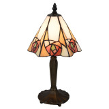 Lampa Tiffany din polirasina cu decoratiuni colorate, Veioze