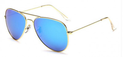 Ochelari de soare Aviator Bleu cu Auriu foto